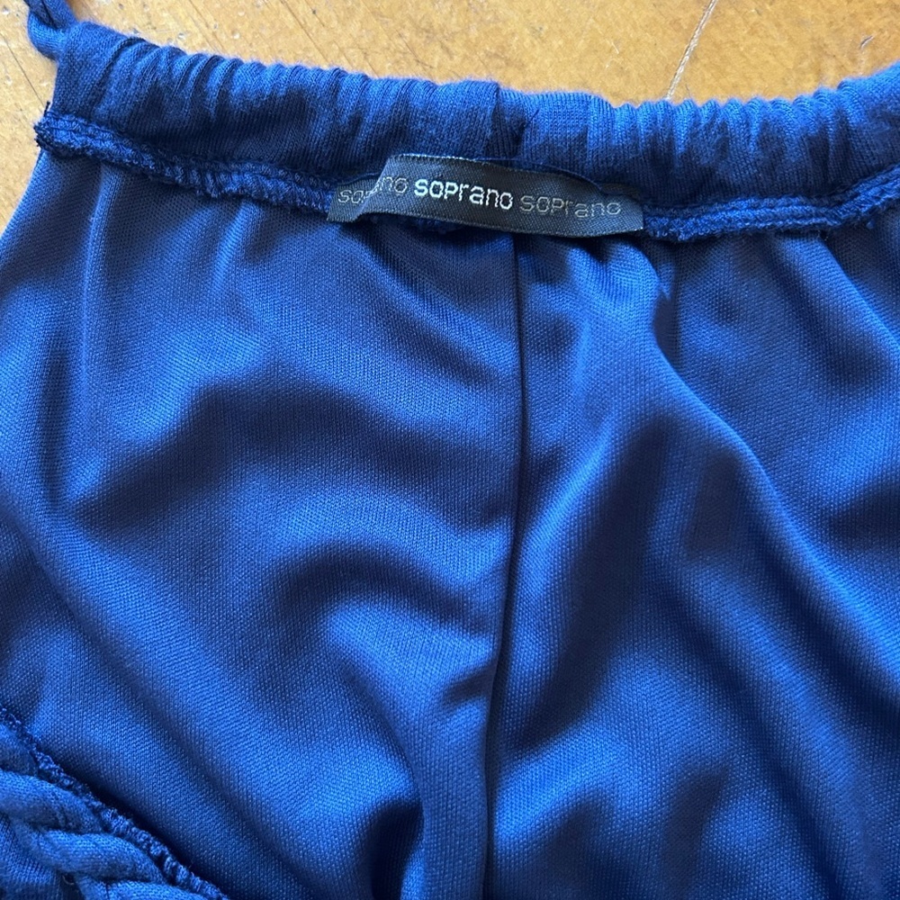 Soprano Deep Blue Dress with Delicate Straps - Picture 8 of 14